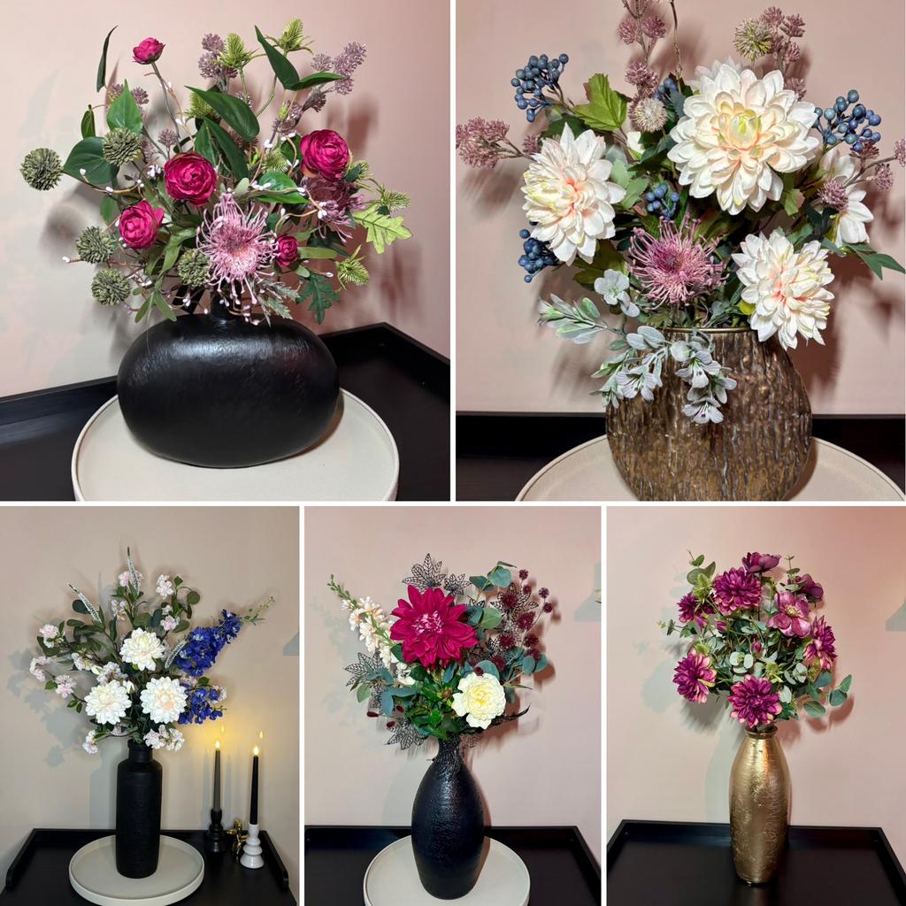 Luxe zijden bloemen boeketten |  Meerdere soorten  €54-€99, Ophalen of Verzenden, Nieuw