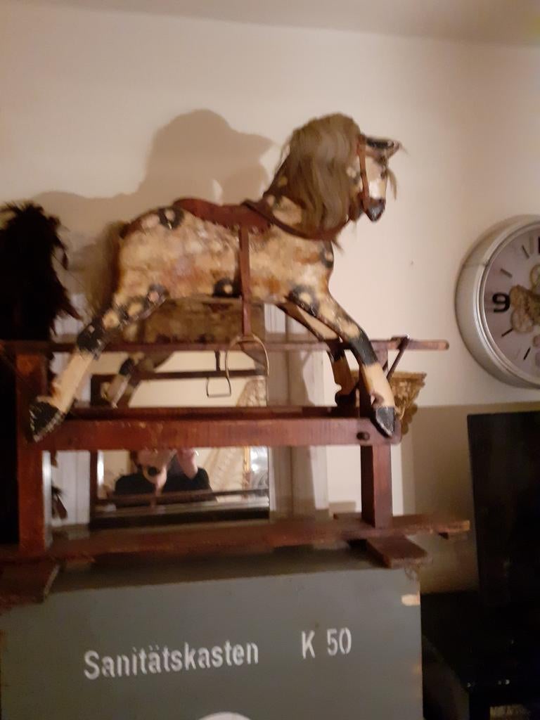 Uit de 19e eeuw polychroom Engels paard prachtige staat, Ophalen