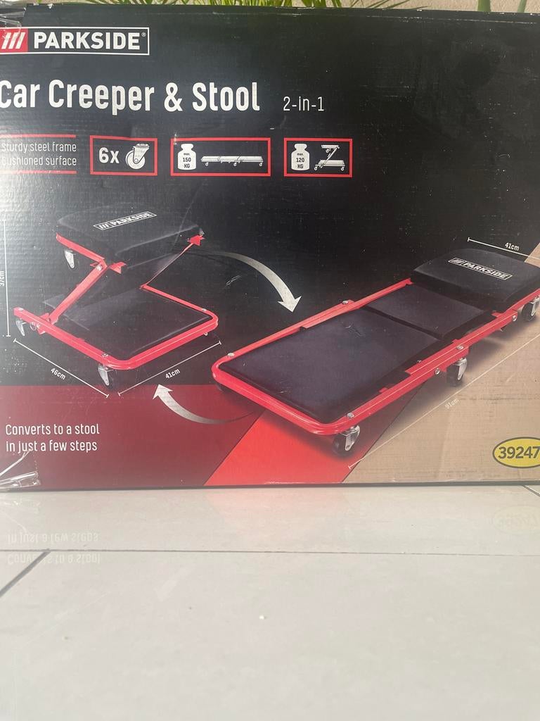 Parkside Autokruiper en Stoel 2-in-1, Auto diversen, Autogereedschap, Ophalen, Nieuw