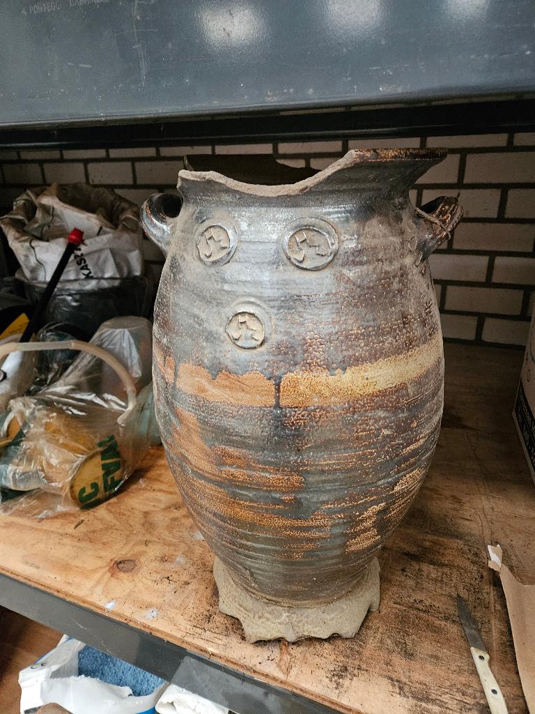 oude roompot inmaakpot   oude keramische pot, Antiek en Kunst, Ophalen