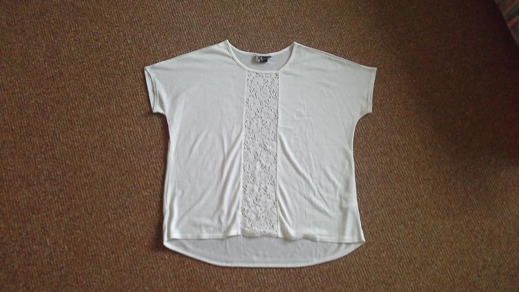 NIEUW - wit shirt / tuniek maat 44/46, Kleding | Dames, T-shirts, Ophalen, Wit, Maat 42/44 (L), Nieuw