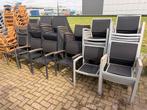 Aluminium stapelbare terrasstoelen teak stoelen terras, Ophalen of Verzenden, Zo goed als nieuw, Aluminium, Stapelbaar