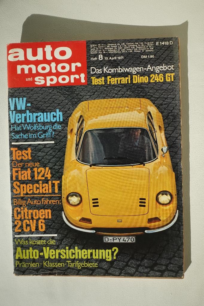 twee keer Auto Motor und Sport:  Ferrari Daytona en Dino, Boeken, Gelezen, Diverse auteurs, Ophalen of Verzenden, Ferrari