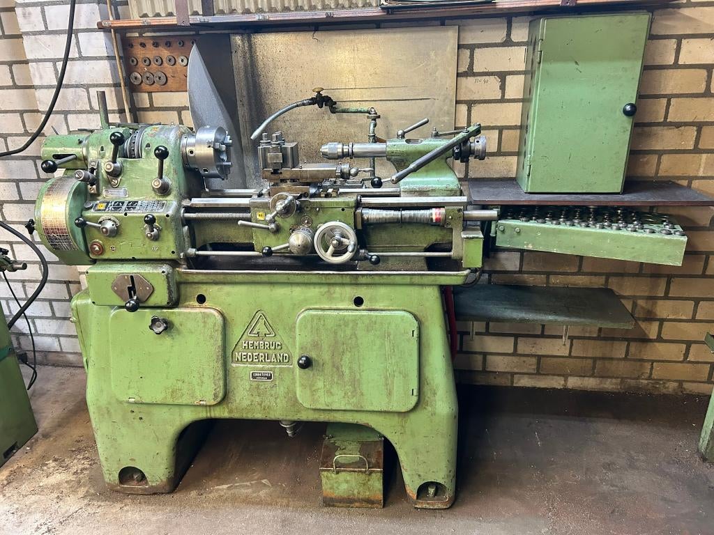 AI Hembrug DR 1 S draaibank gehard bed compleet, Doe-het-zelf en Verbouw, Draaibanken, Ophalen, Gebruikt, Metaaldraaibank, Minder dan 500 mm