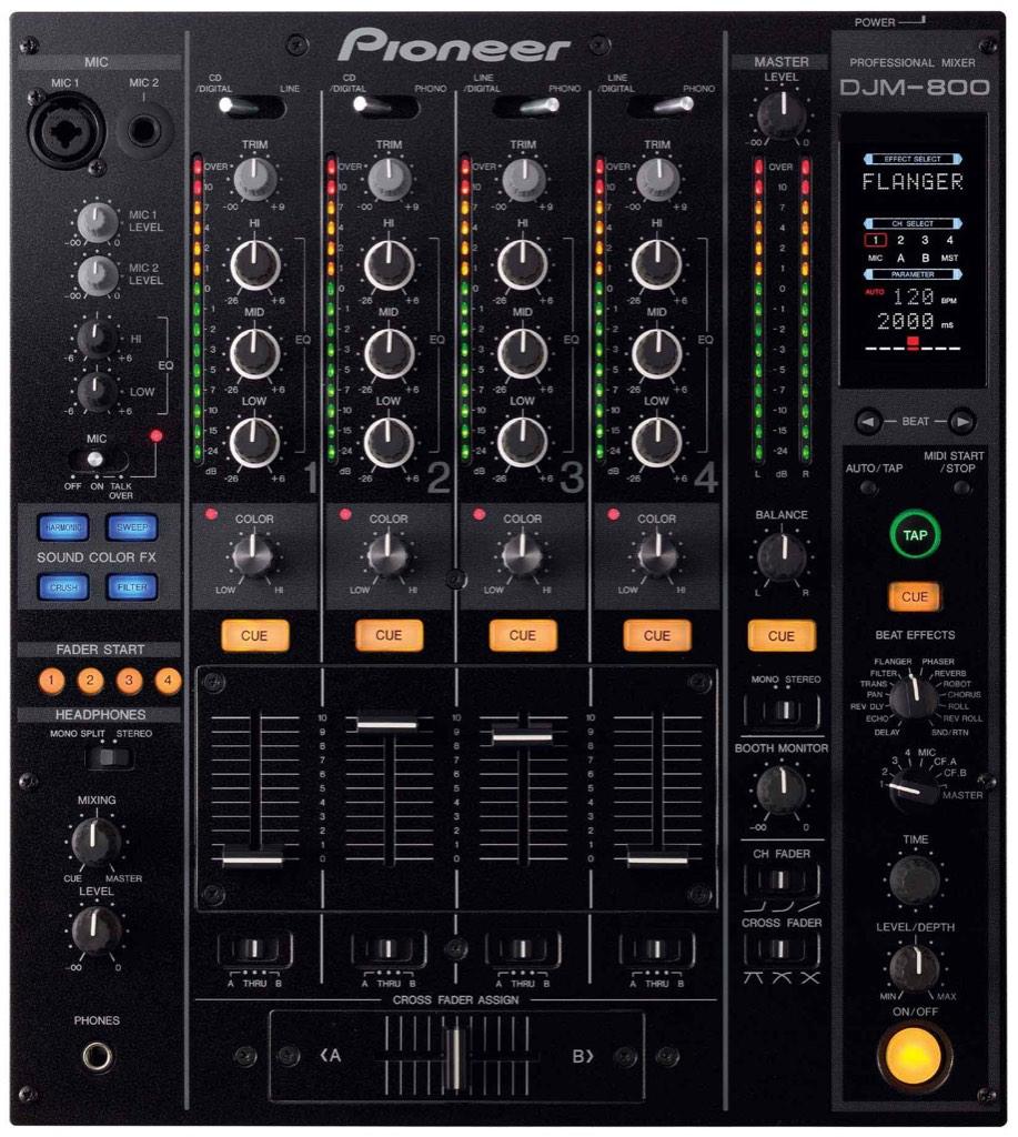 Pioneer DJ DJM800 DJM 800 mixer mengpaneel, Ophalen of Verzenden, Gebruikt, Minder dan 5 kanalen, Microfooningang
