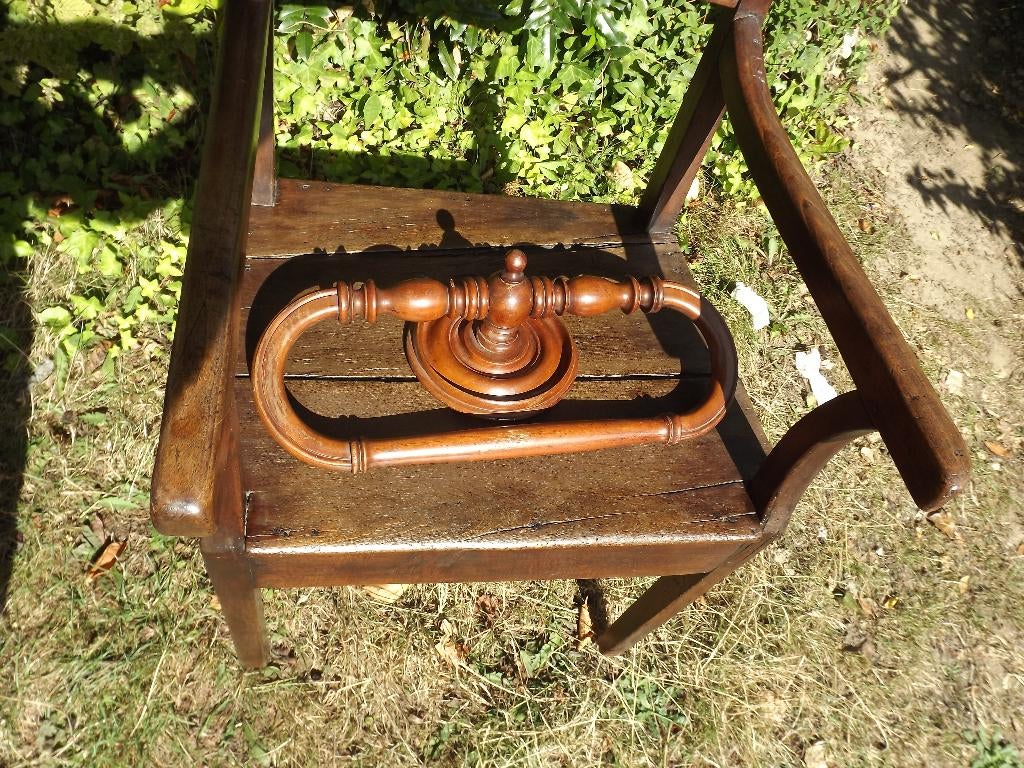 antieke houten handdoekrek of kledinghanger, Antiek en Kunst, Ophalen of Verzenden