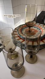 Vintage Liminarc glazen bruin rookglas, Ophalen of Verzenden, Zo goed als nieuw, Bierglas