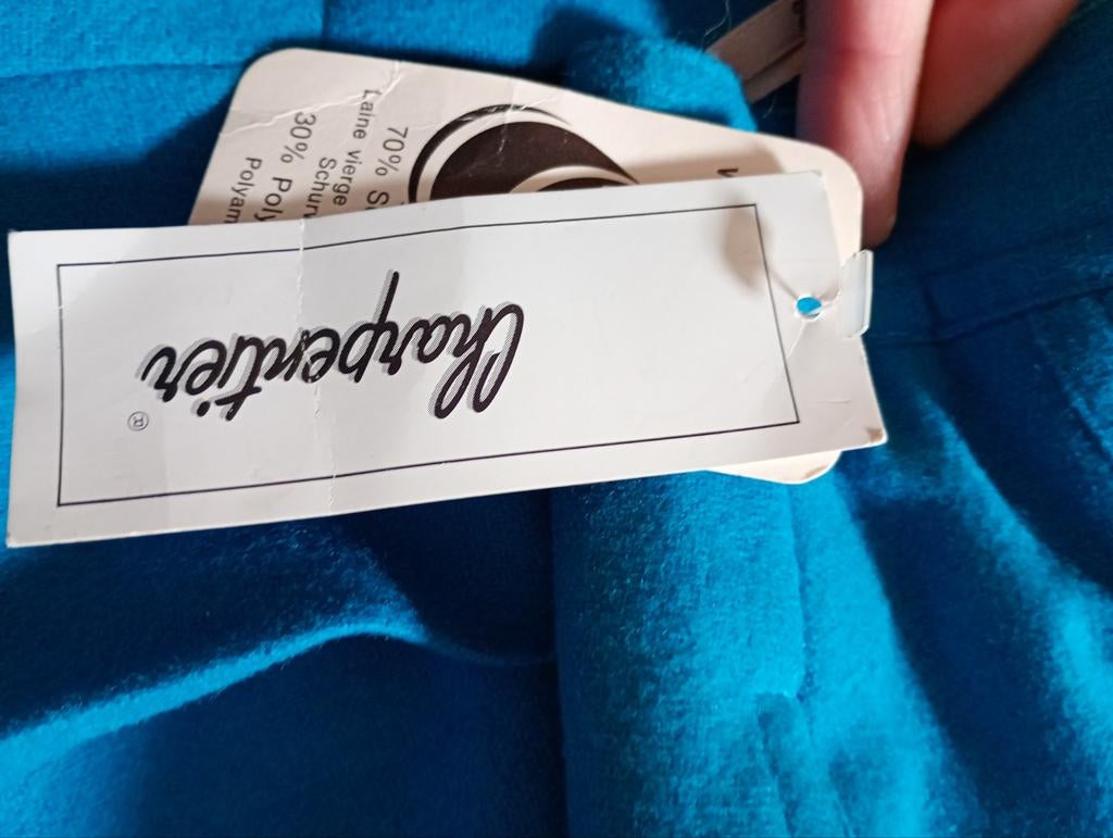 Vintage, new old stock ,Carpentier wollen broekrok - Maat 38, Kleding | Dames, Maat 38/40 (M), Blauw, Nieuw, Ophalen of Verzenden