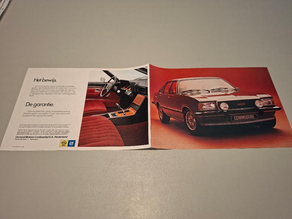 AUTOFOLDER OPEL COMMODORE, FEBRUARI 1977, Boeken, Ophalen of Verzenden, Zo goed als nieuw, Opel