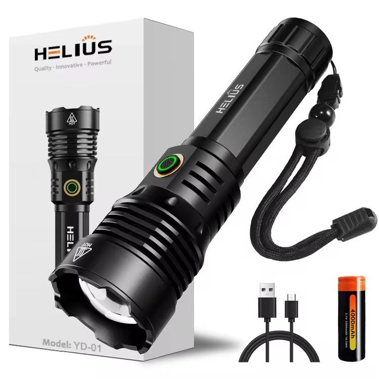 HELIUS Zaklamp YD-01 - 1350 Lumen Oplaadbaar (Nieuw), Ophalen of Verzenden, Nieuw, Accu
