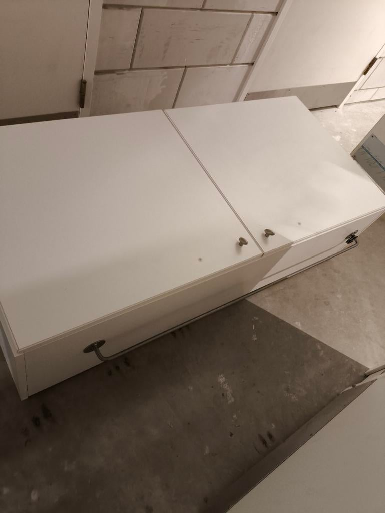 Witte bovenkastjes voor keuken - Gebruikt, Ophalen, Gebruikt, 100 tot 150 cm, Wit