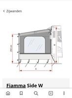 Fiamma zijwand met raam uitval tot 225cm, Ophalen of Verzenden, Zo goed als nieuw, Tot en met 4