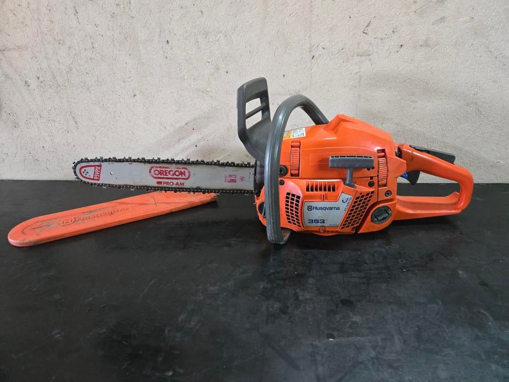 Husqvarna 353 kettingzaag | 45cm Oregon blad | 51.7cc, Gebruikt, Husqvarna 353 motorzaag 45cm, Overige soorten, Info@husqvarna.nl