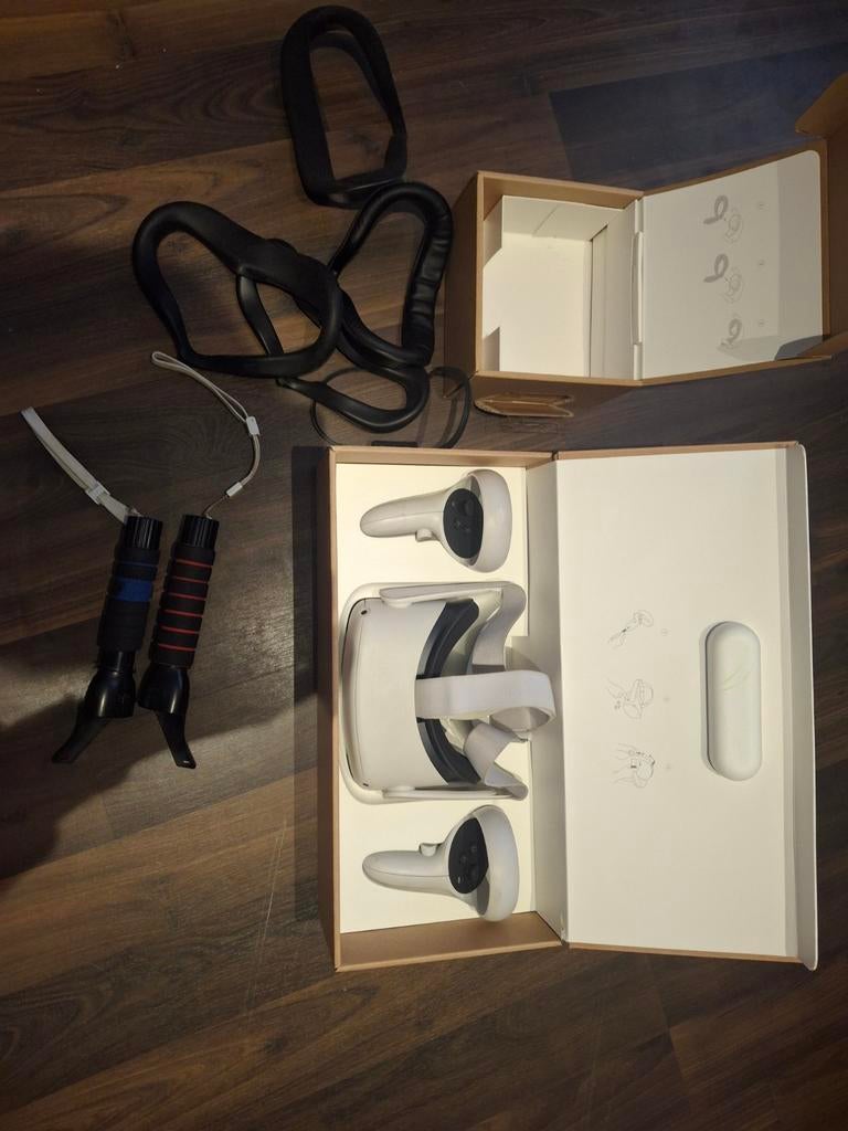 Meta Quest 2 256 GB met doos, Spelcomputers en Games, Virtual Reality, Ophalen of Verzenden, Gebruikt, VR-bril, Overige platformen