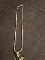 Leeuwen ketting bling bling, Ophalen of Verzenden, Zilver, Overige materialen