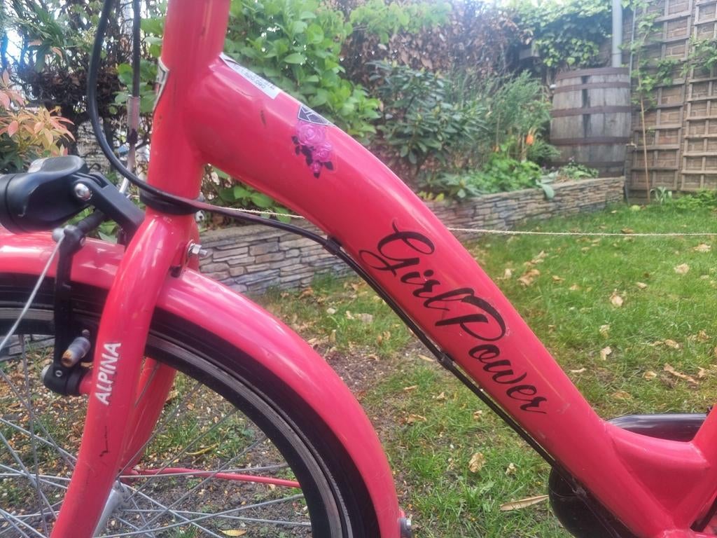 Fijne Alpina Girlpower meisjesfiets koraal 24 inch, Fietsen en Brommers, Fietsen | Meisjes, Ophalen, Alpina Girlpower, Handrem