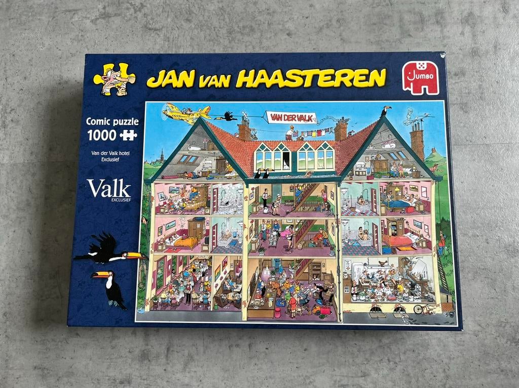 Jan van Haasteren Puzzel - vd valk hotel exclusief, Ophalen of Verzenden, 500 t/m 1500 stukjes, Zo goed als nieuw