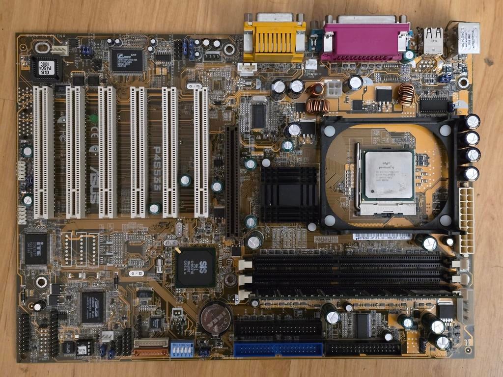Asus P4S533 + Pentium 4 2.0GHz, Gebruikt, Socket 478, Ophalen of Verzenden, DDR