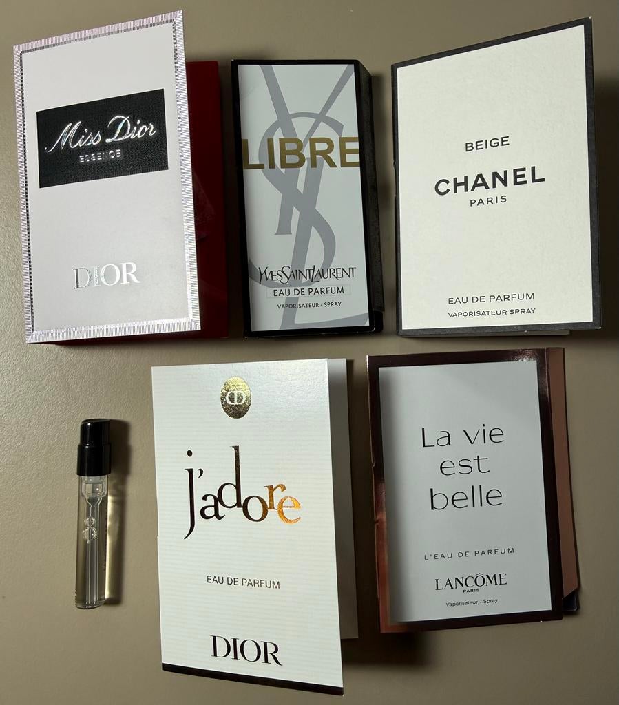 Sample set, Dior, Lancôme, YSL, Chanel, Sieraden, Tassen en Uiterlijk, Uiterlijk | Parfum, Ophalen of Verzenden, Nieuw