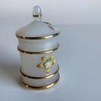 Vintage melkglas sierpotje met bloempjes, Ophalen of Verzenden, Zo goed als nieuw, Overige typen