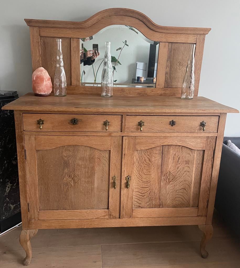 Antiek/Vintage hout Ladekast, Huis en Inrichting, Ophalen, Gebruikt, 100 tot 150 cm, 1 of 2 laden