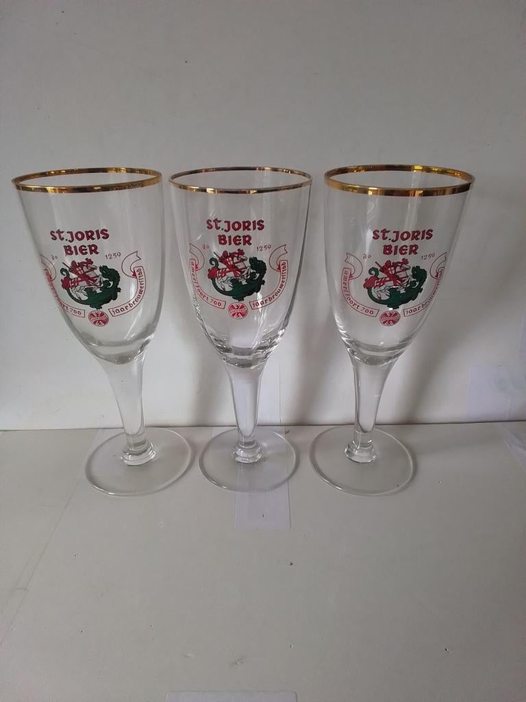 Drie prachtige Phoenix bierglazen, Verzamelen, Biermerken, Ophalen of Verzenden, Zo goed als nieuw, Glas of Glazen, Overige merken