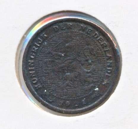 Nederland halve cent 1921 Wilhelmina