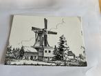 687 molen IJlst Illustrator Huitema, Verzamelen, Ansichtkaarten | Nederland, Ophalen of Verzenden