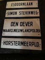 emaille  straat/poldernaam bordje, Ophalen of Verzenden