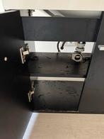 Wastafelmeubel met wasbak en kraan - Zwart, Minder dan 50 cm, Gebruikt, Ophalen of Verzenden, Minder dan 100 cm