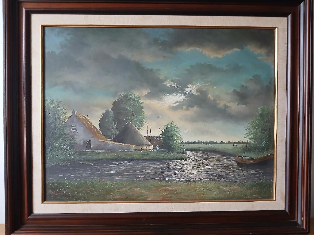 Schilderij, Antiek en Kunst, Kunst | Schilderijen | Klassiek, Ophalen of Verzenden