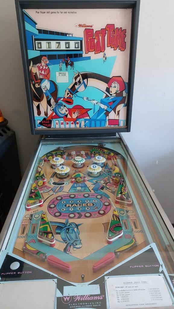 POST TIME FLIPPERKAST, Verzamelen, Automaten | Flipperkasten, Gebruikt, Flipperkast, Williams, Ophalen of Verzenden