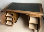 Antiek Eiken Bureau met Leren Inlegblad, postvakken, Ophalen, Gebruikt, Bureau