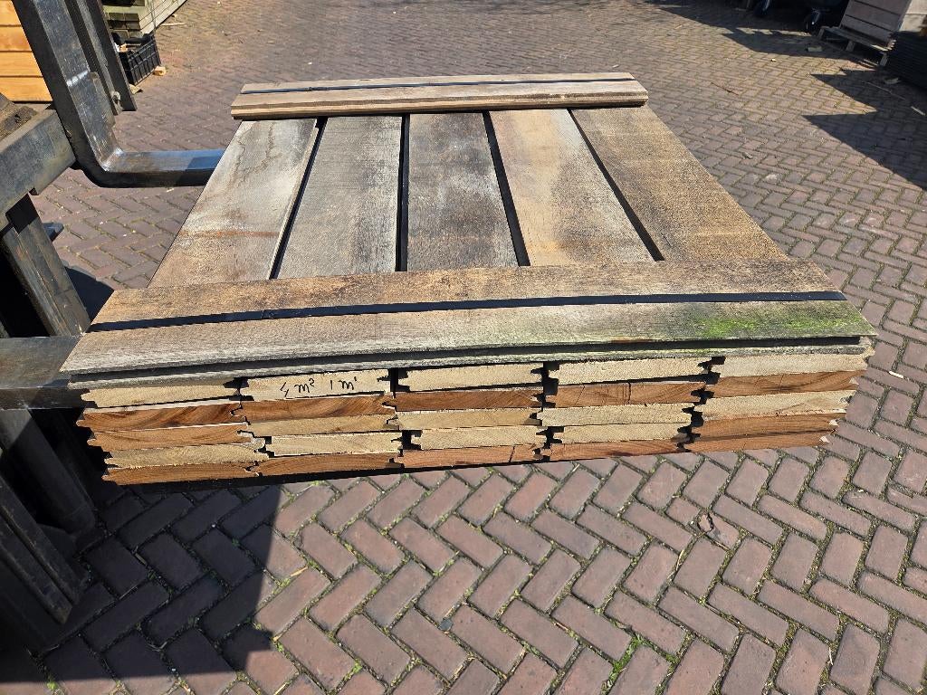 4 m2 hardhouten damwand / Extra goedkoop - nr: HP84, Tuin en Terras, Palen, Balken en Planken, Ophalen, Nieuw, Minder dan 180 cm