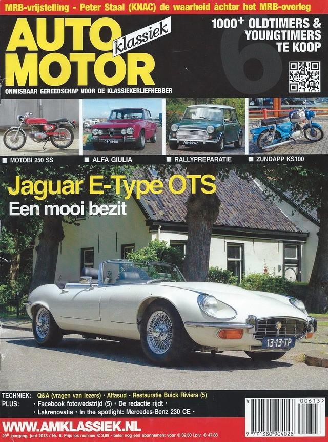 AMK 6 2013 : Alfa Romeo Giulia Super - Jaguar E type - Buick, Boeken, Auto's | Folders en Tijdschriften, Gelezen, Algemeen, Ophalen of Verzenden