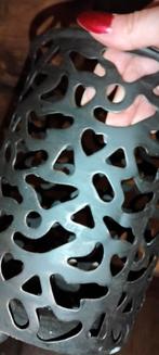 Metalen brocante windlicht kandelaar, Ophalen of Verzenden