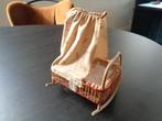 Rieten poppenwieg / schommelwieg (voor poppenhuis / pop)., Ophalen of Verzenden