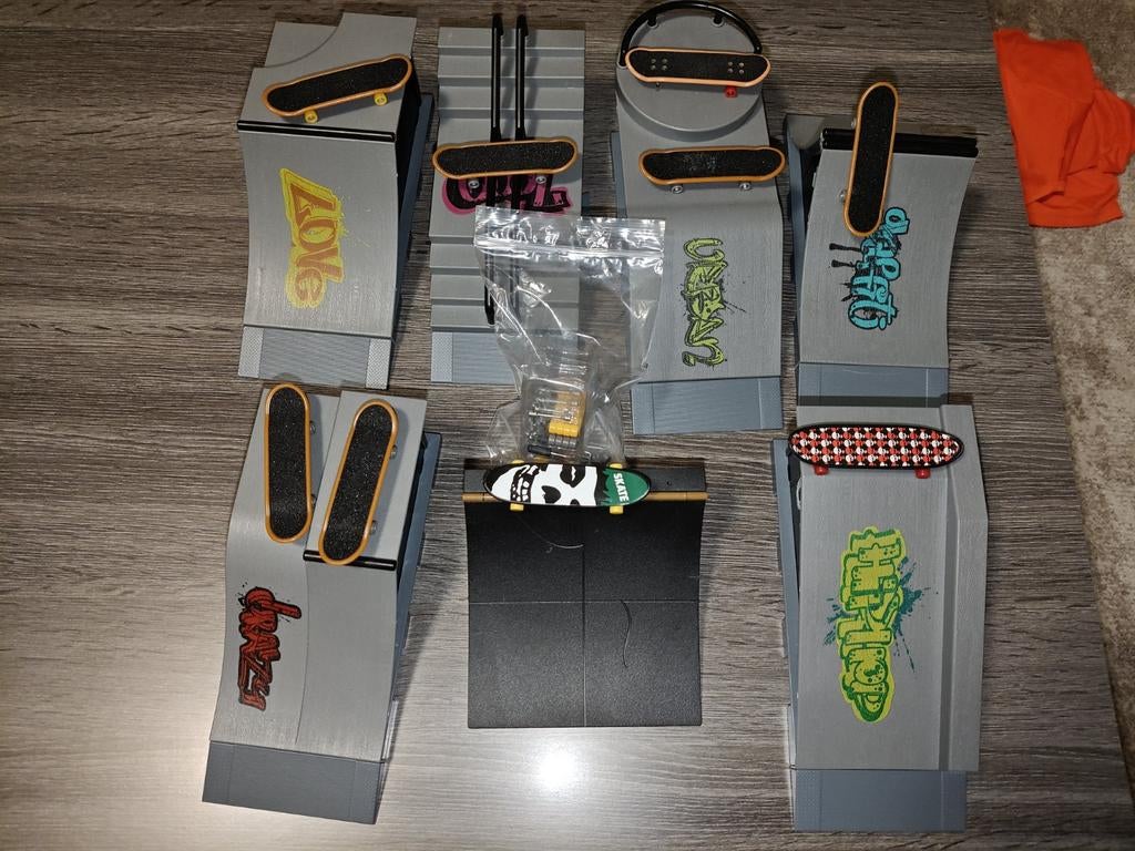 Complete vinger skateboard set, Ophalen