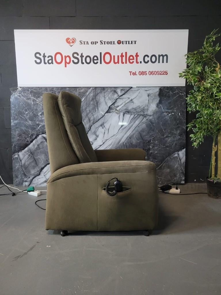 Staopstoel Hukla Groen Stof, Huis en Inrichting, Fauteuils, Minder dan 50 cm, Minder dan 75 cm, Ophalen of Verzenden, Zo goed als nieuw