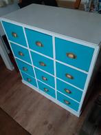 Oude brocante houten kastje met 12 laatjes, Ophalen