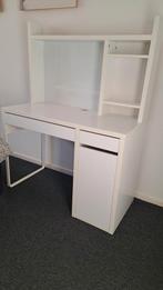 IKEA Micke bureau + opbouwdeel wit, Ophalen, Gebruikt, Bureau