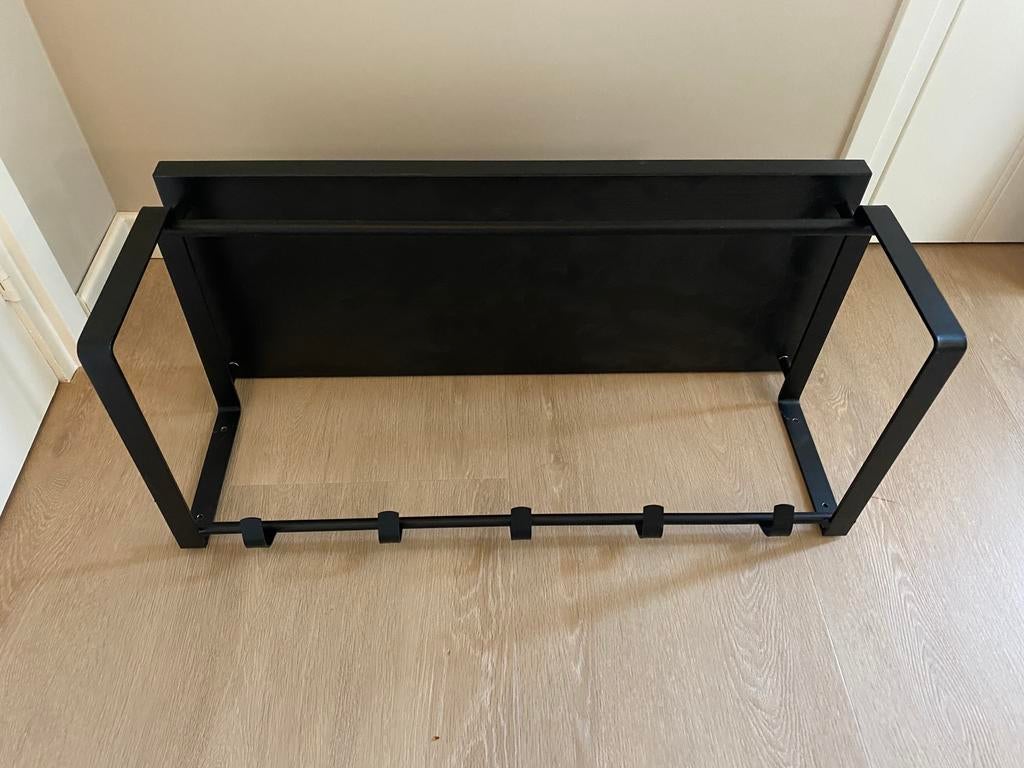 Kapstok zwart staal, Wandkapstok, Ophalen of Verzenden, Zo goed als nieuw, Minder dan 100 cm