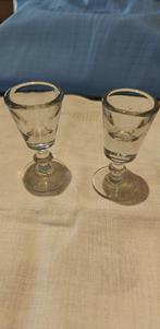 glazen likeur mondgeblazen antiek 1860 - 1880, Ophalen of Verzenden, Zo goed als nieuw, Borrel- of Shotglas