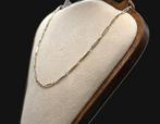 Gouden vintage tri-color schakel ketting/collier. 2026/128, Sieraden, Tassen en Uiterlijk, ., Ophalen of Verzenden, Zo goed als nieuw