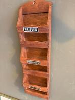 Prachtige Vintage Houten Brocante Brievenhouder., Ophalen of Verzenden