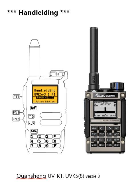 Porto Quansheng UV-K1, UV-K5(8) versie 3 Online Modificeren, Telecommunicatie, Ophalen of Verzenden, Nieuw
