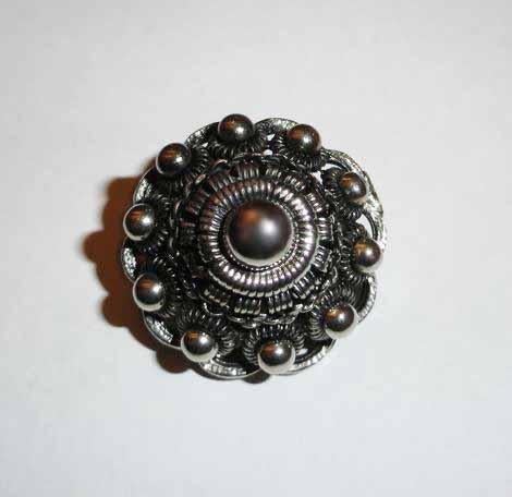 Broche Zeeuwse knop zilver, 4 tot 7 cm, Verzenden, Zo goed als nieuw, Zilver