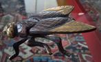 Vintage retro bronzen vlieg asbak, Antiek en Kunst, Ophalen of Verzenden