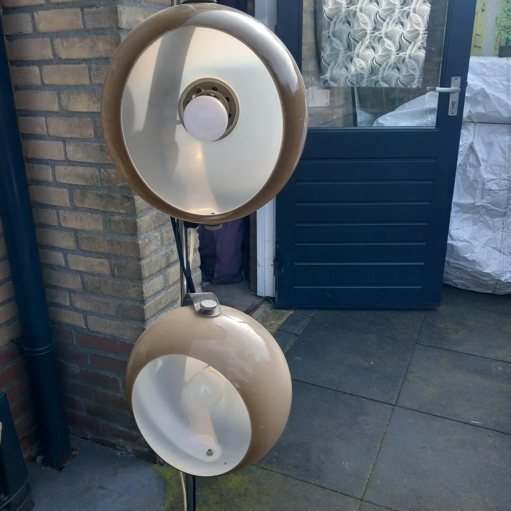 Nostalgische staande lamp, Ophalen, Metaal of Aluminium