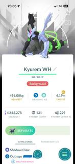 Shiny Fused Kyurem white - Pokémon GO, Ophalen of Verzenden, Nieuw, Losse kaart, Foil